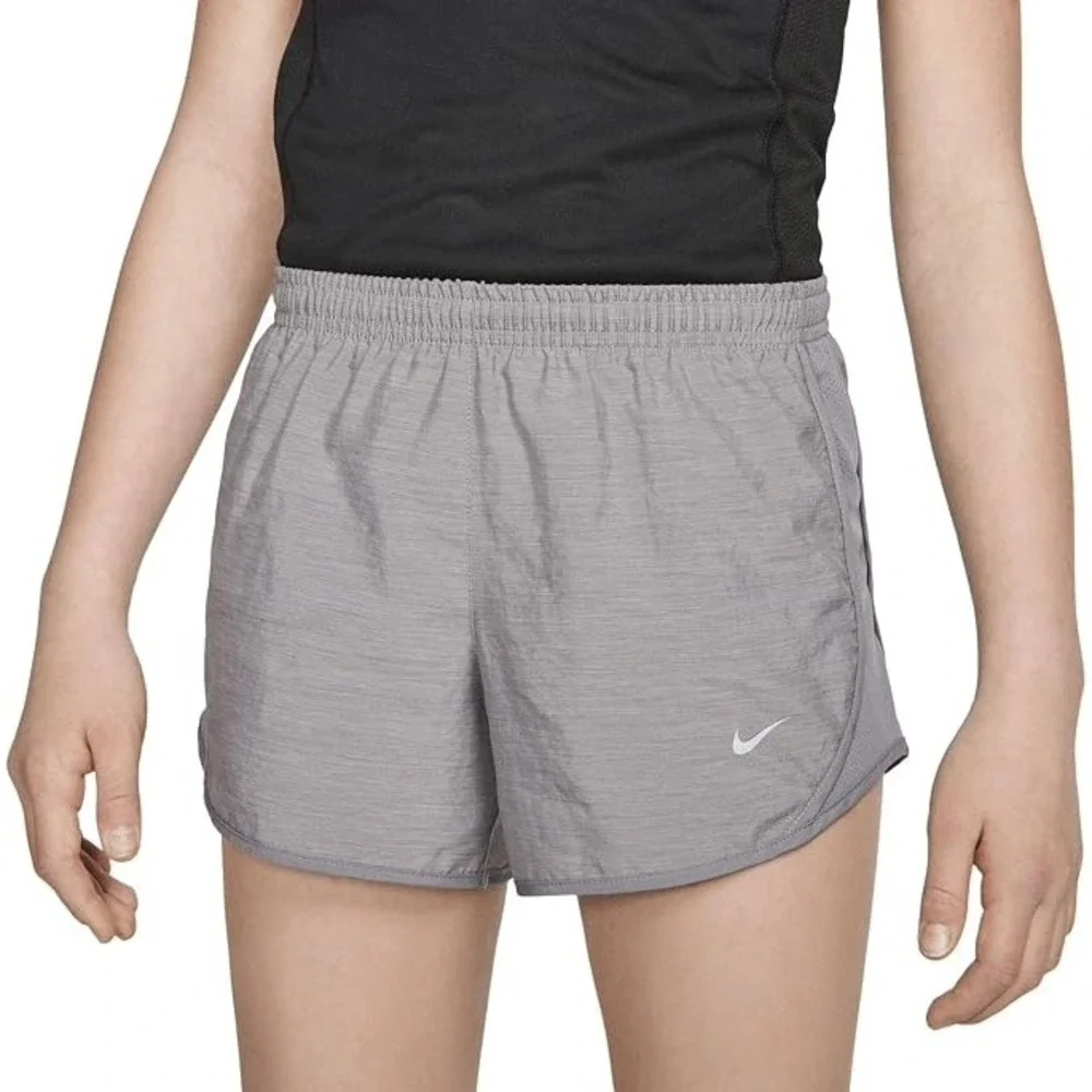 Nike Girls Tempo‎ Dri-FIT Running Shorts Gunsmoke Gray Large L NWT